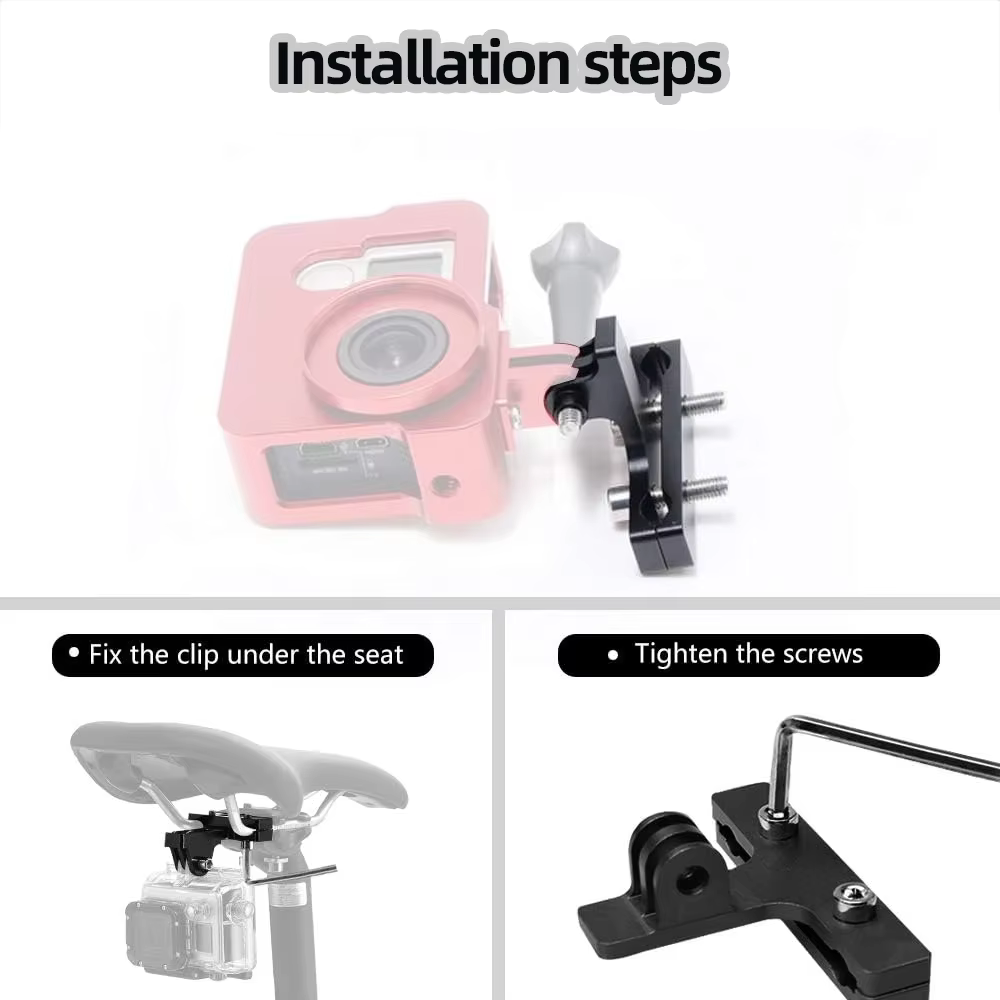 Pour GoPro vélo selle Rail montage