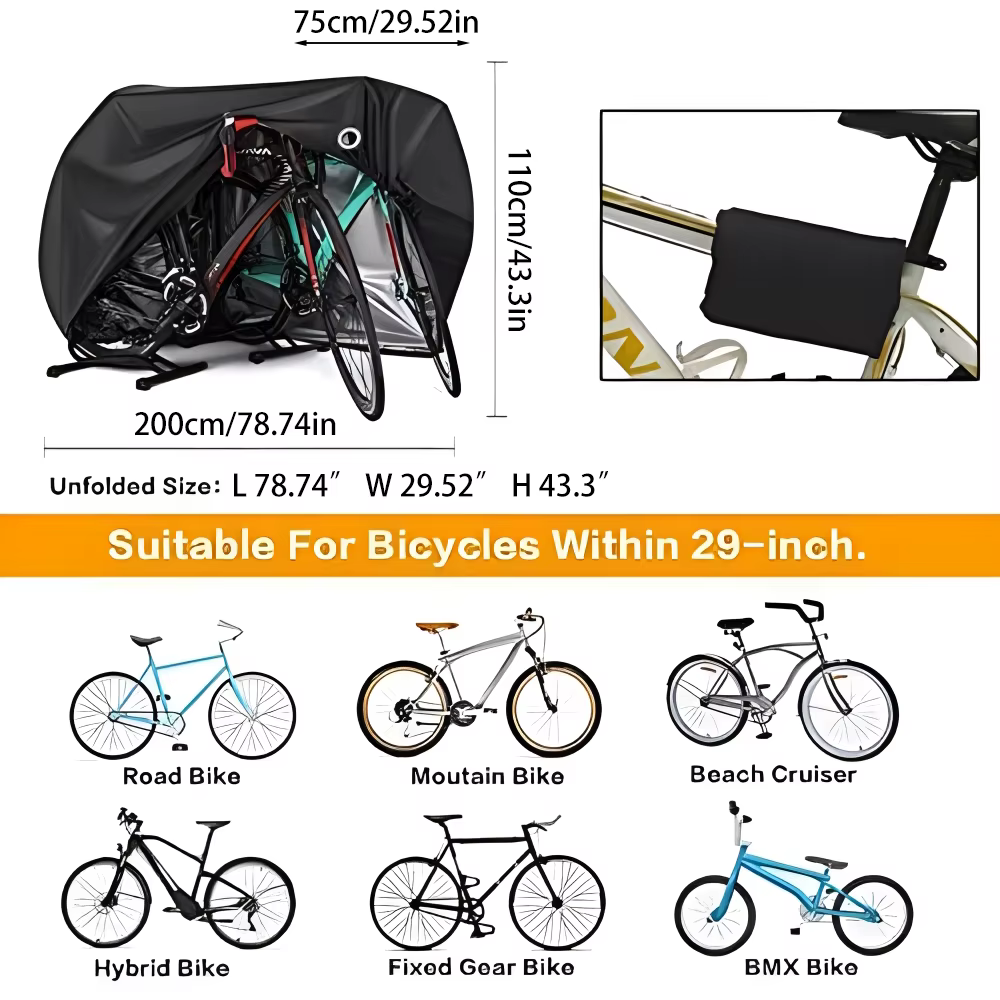 Housse de vélo pour 2 vélos