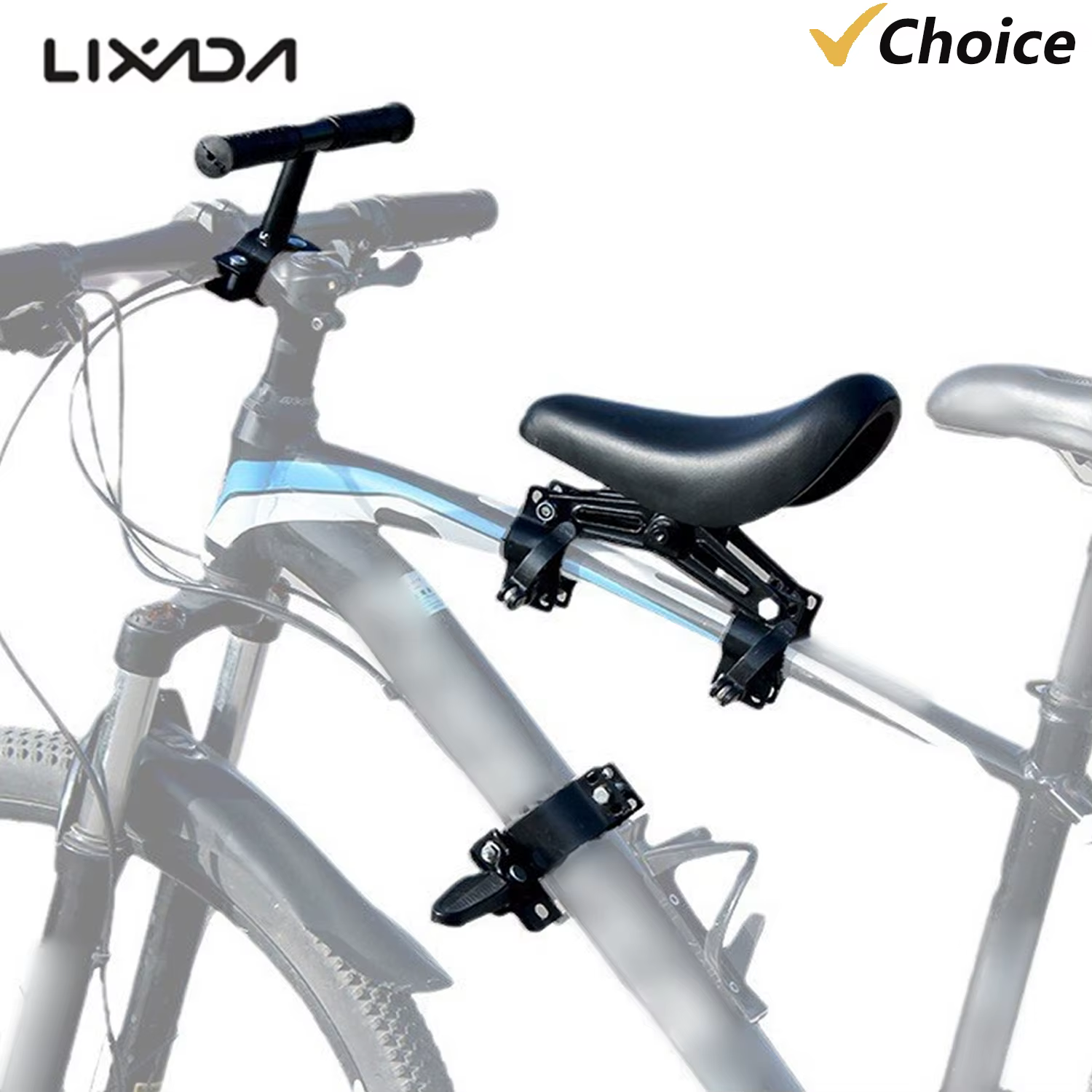 Sièges de vélo montés à l'avant avec guidon et pédales, pour enfants