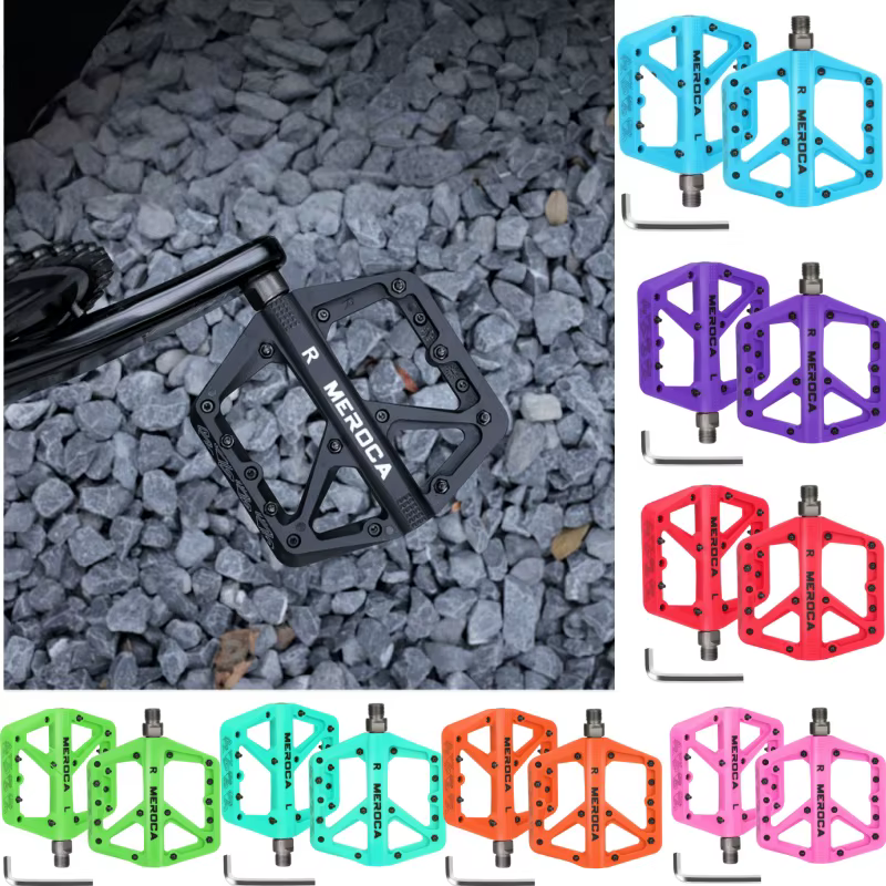 Pédales de vélo en Nylon rouge violet Orange Bianchi rose vert 14mm roulement ultraléger large pédale pour XC Bmx