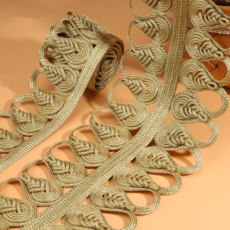 Accessoires de Dentelle pour Bricolage Manteau, Décoration de Poche, Matériel de Couture, Sangle de Sangle, 1 Mètre