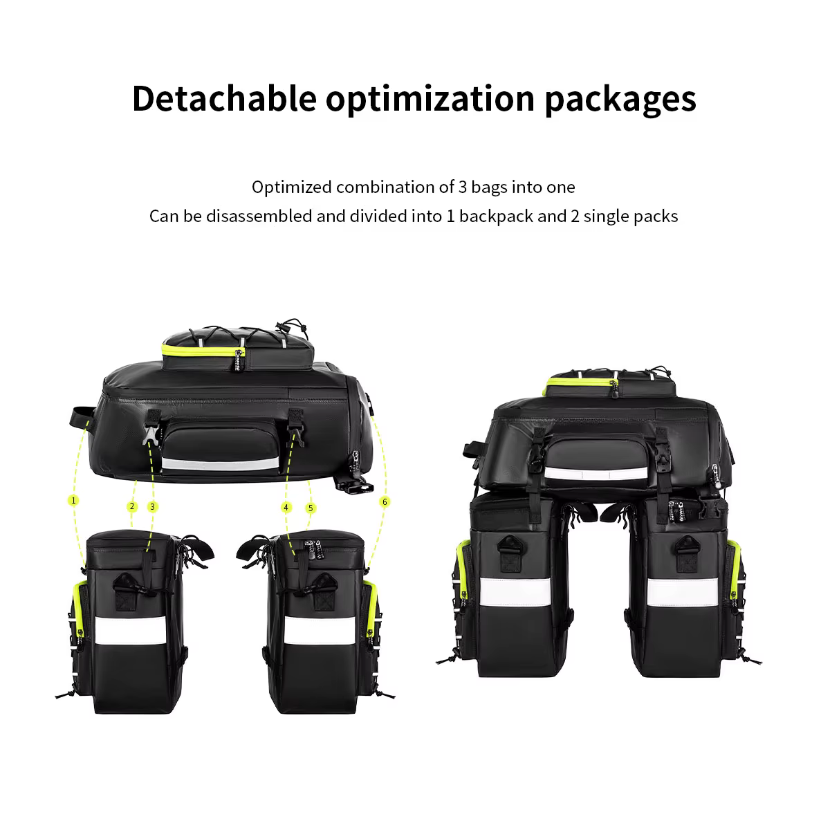 Sac de vélo Extra grande capacité Wagon étanche