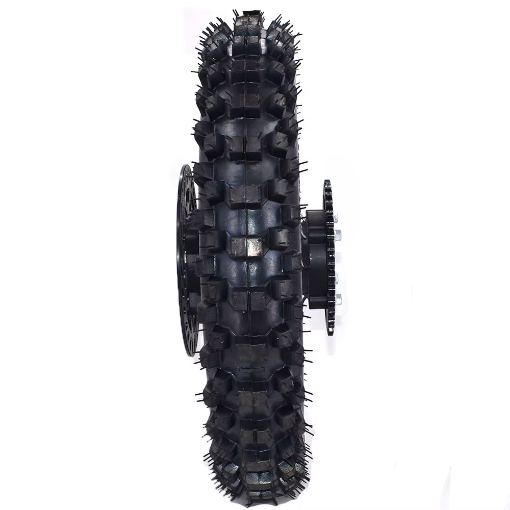 Roue arrière 1.85-12 pouces avec pneu 80/100-12 pignon de plaque de disque de frein 190MM # 428 pour moto CRF KLX Kayo BSE Dirt Pit Bike