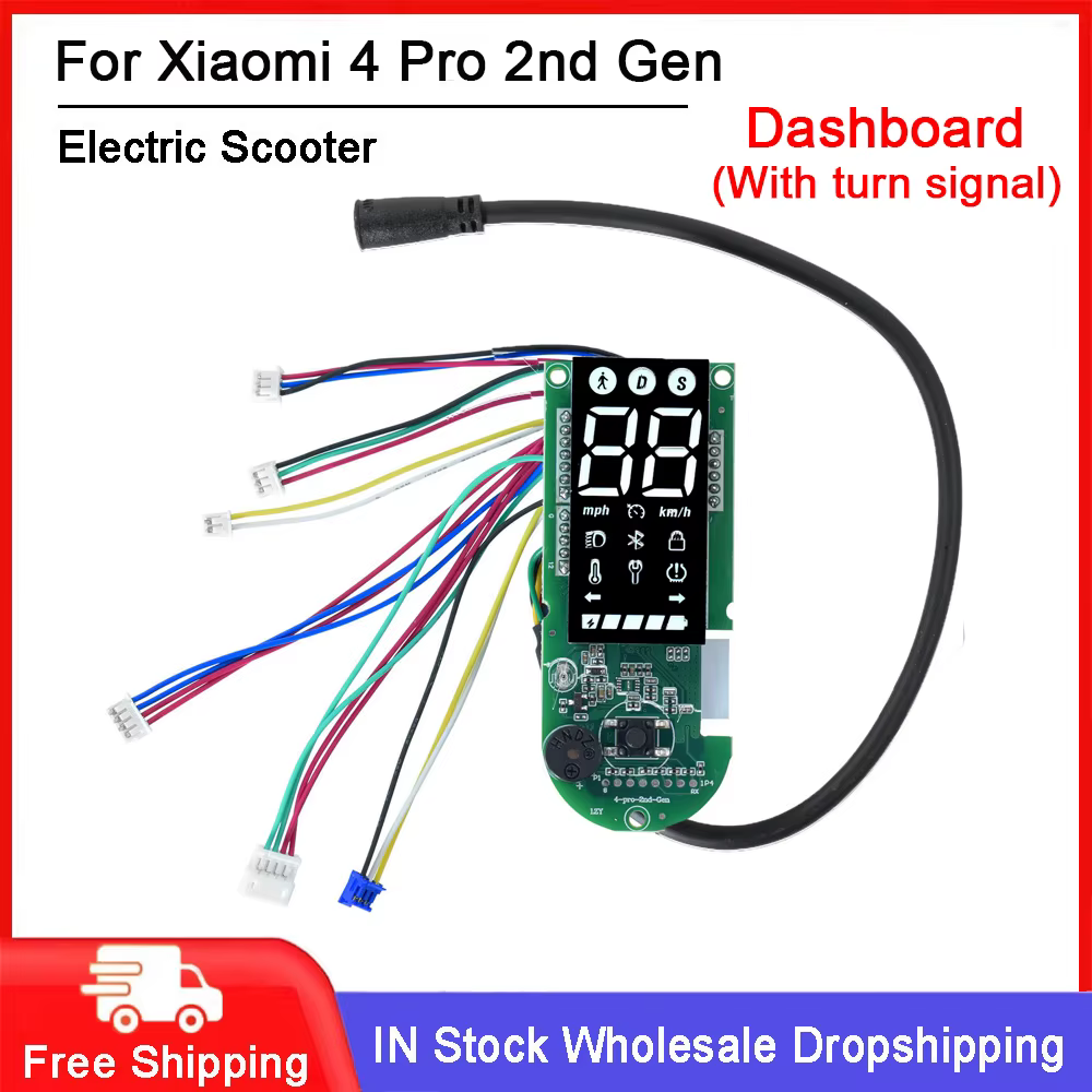 Carte de circuit du tableau de bord de trottinette électrique pour Xiaomi 4 Pro 2ème génération avec clignotants – Pièces de rechange pour instrument