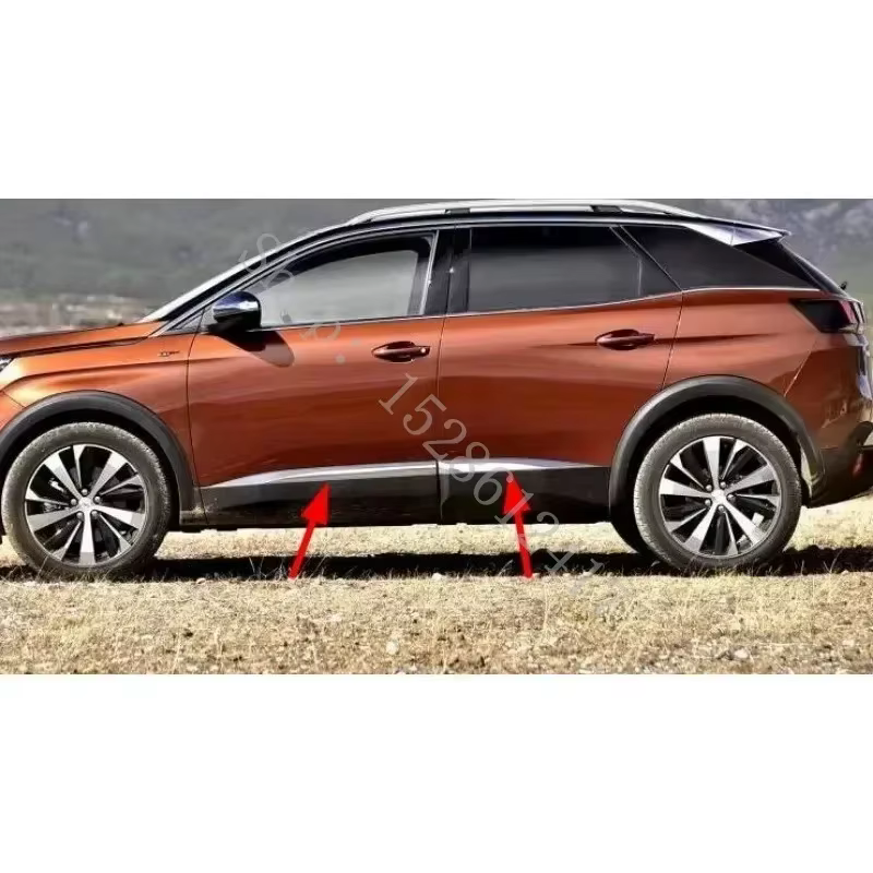 Accessoires de voiture pour Peugeot 3008/4008 2016 2017 2018 2019, moulures latérales de carrosserie en acier inoxydable, décoration de porte latérale