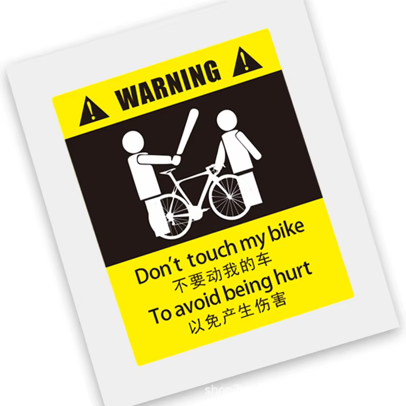 Autocollant en iode drôle WhatsApp 'T TOUCH MY BIKE