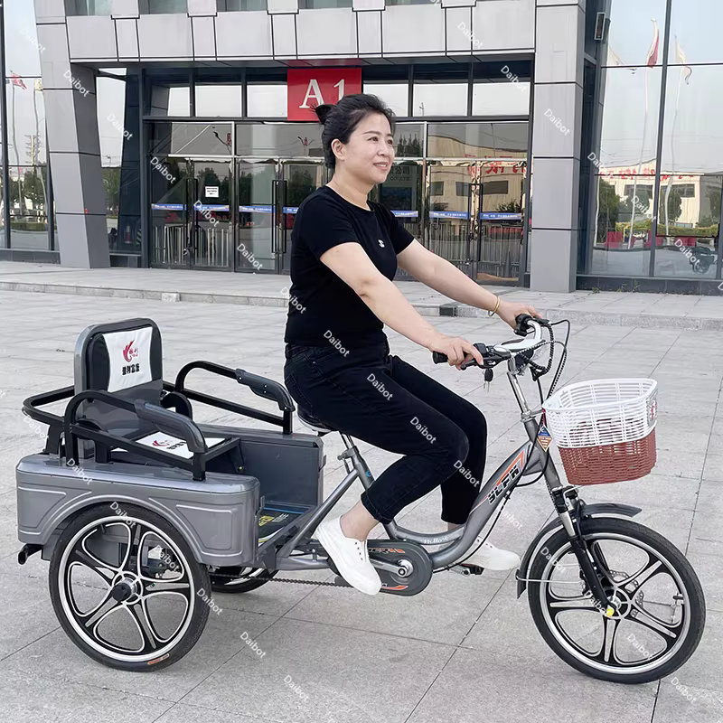 Tricycle électrique longue portée pour femme avec passagers