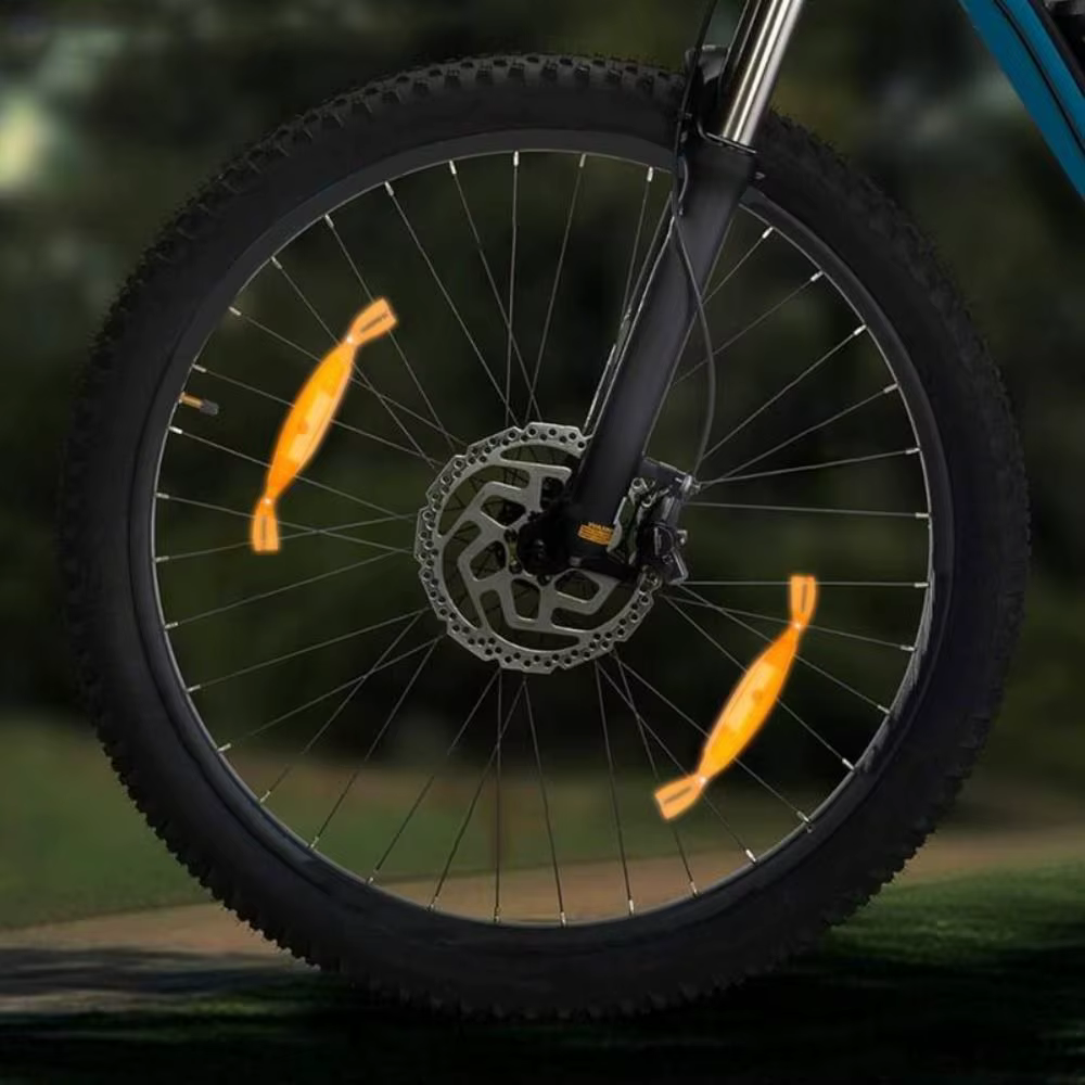 1 paire de réflecteurs de rayons de vélo ABS