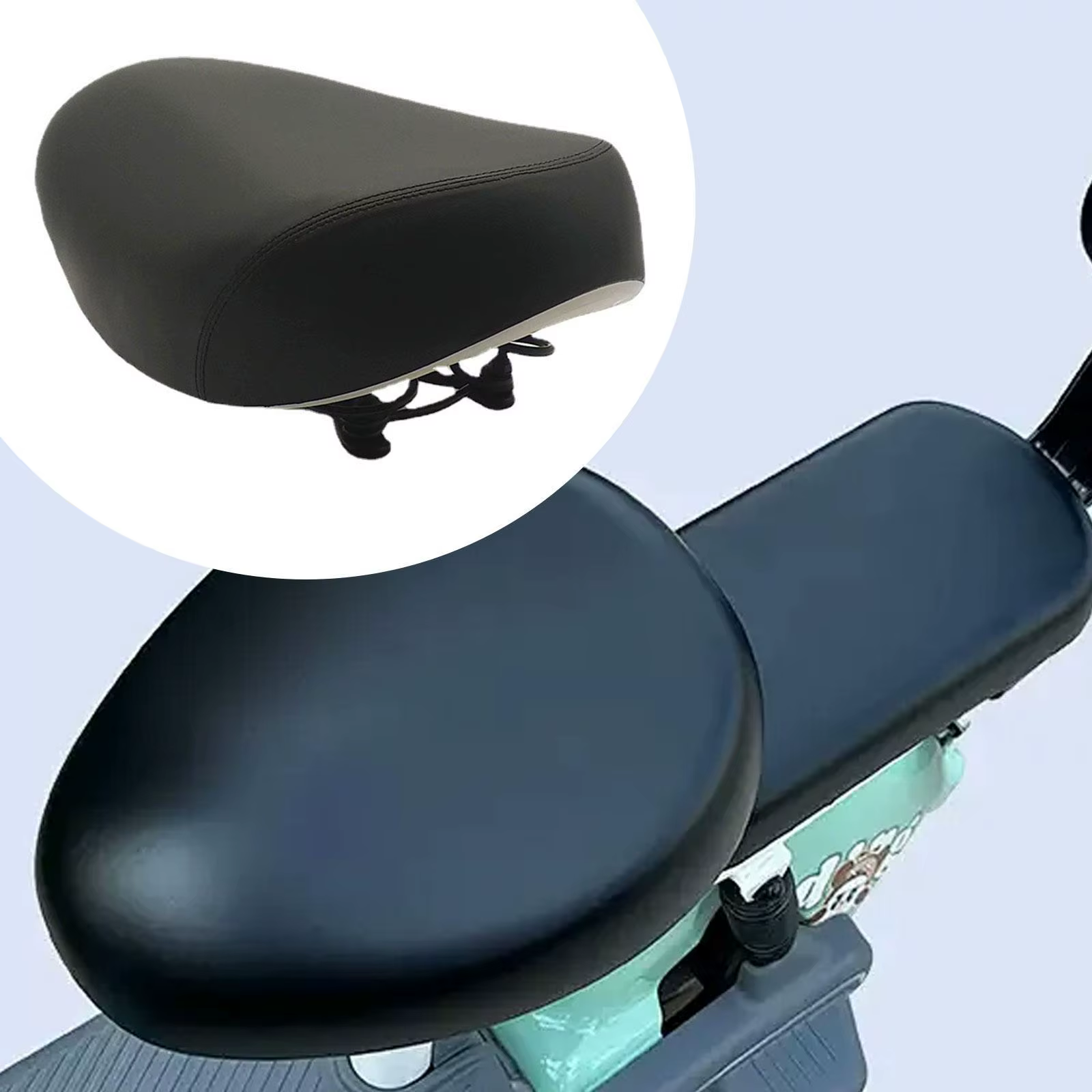 Selle de vélo électrique d'extérieur large et confortable avec coussin en gel