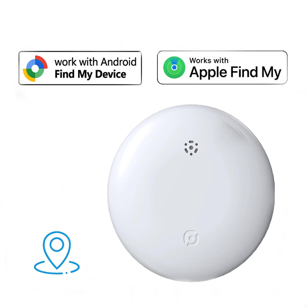 Mini traceur GPS double système pour Apple Find My/Android Google Find Hub App, localisateur d'objets, traceur de vélo/sac