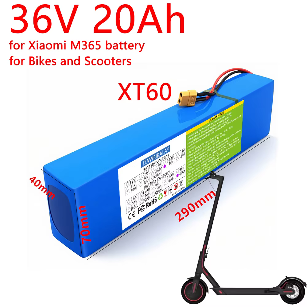 Pack de batteries pour scooter électrique 10S3P 36V 20Ah 36v