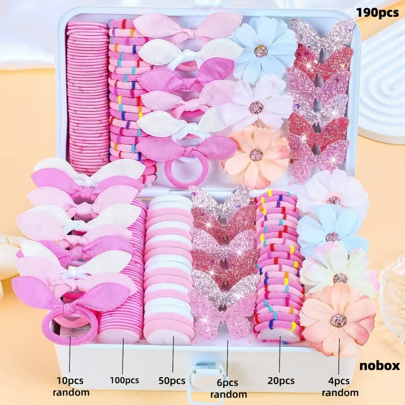 Ensemble d'accessoires pour la Saint-Valentin rose 190 pièces |   Comprend un nœud, des fleurs et des motifs de fleurs artificielles |   Parfait pour la Saint-Valentin.