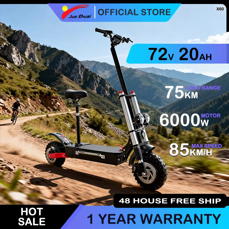 Trottinette électrique à double moteur haute puissance 6000W