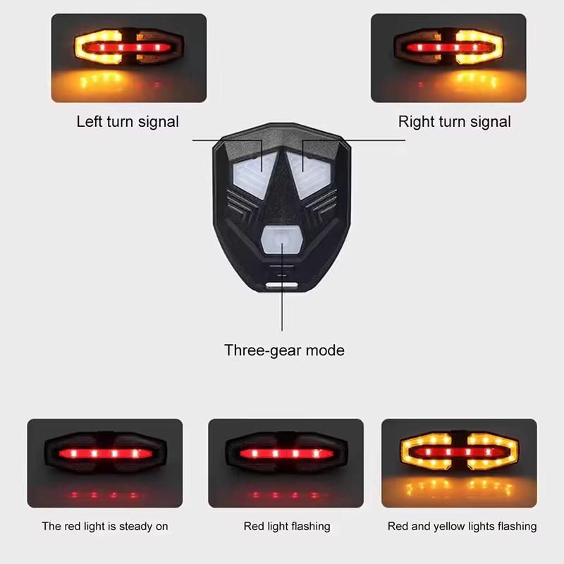 Clignotants feux arrière de vélo télécommande sans fil feu