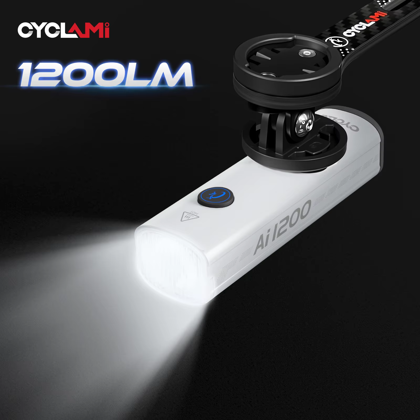 CYCLAMI 1200/1800 Lumen phare de vélo Ultra-léger suspendu avant lampe en alliage d'aluminium vtt