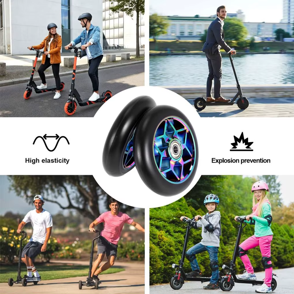 Roues de rechange pour trottinette avec roulements en aluminium