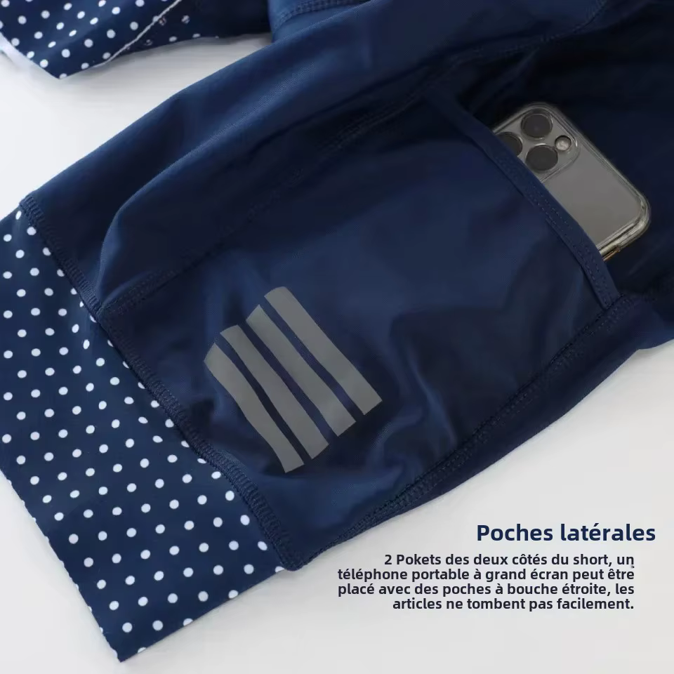 KEMALOCE hommes cyclisme cuissard solide bleu et noir 5D Gel Pad VTT Shorts haut de gamme en plein air respirant vélo