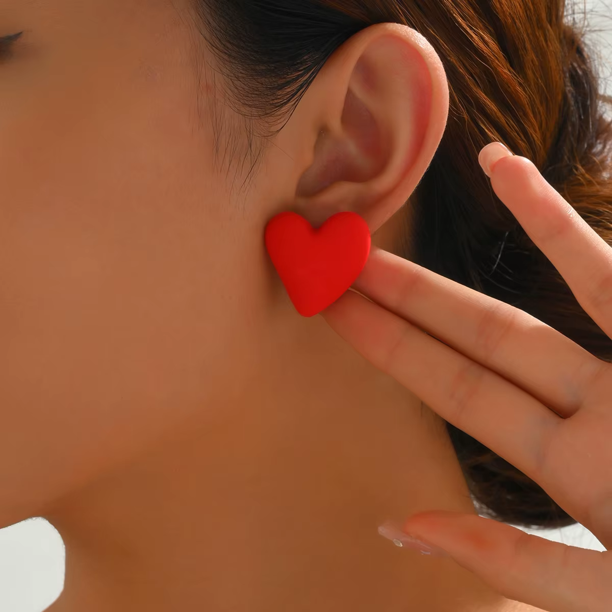 Boucles d'oreilles à la mode pour femmes, accessoires pour la saint-valentin, amour rouge romantique, bijoux à la mode