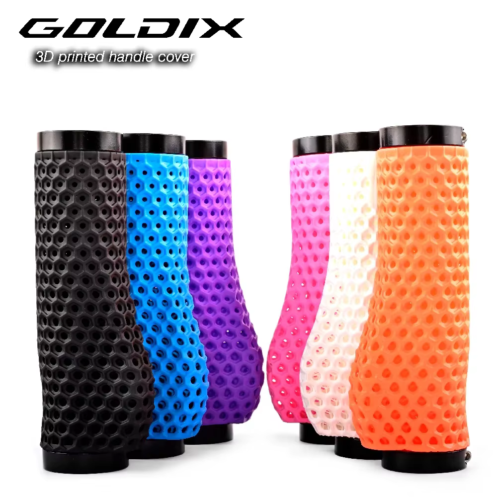 Poignées de guidon GOLDIX MTB, impression 3D, nid d'abeilles, poignée de guidon de vélo, verrouillage bilatéral réglable, antidérapant, respirant, amortissant