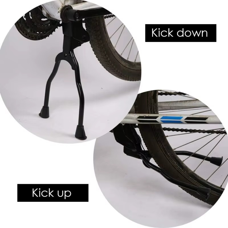 Béquille de vélo pliable en acier inoxydable