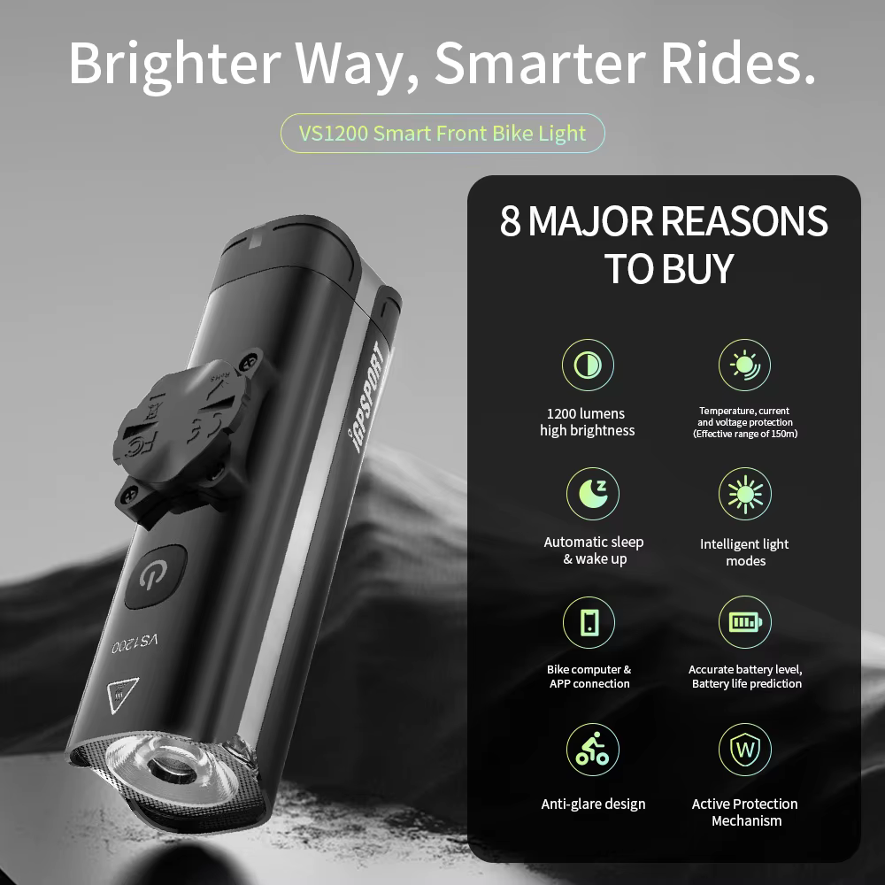 IGPSPORT VS1200 lumière de vélo phare