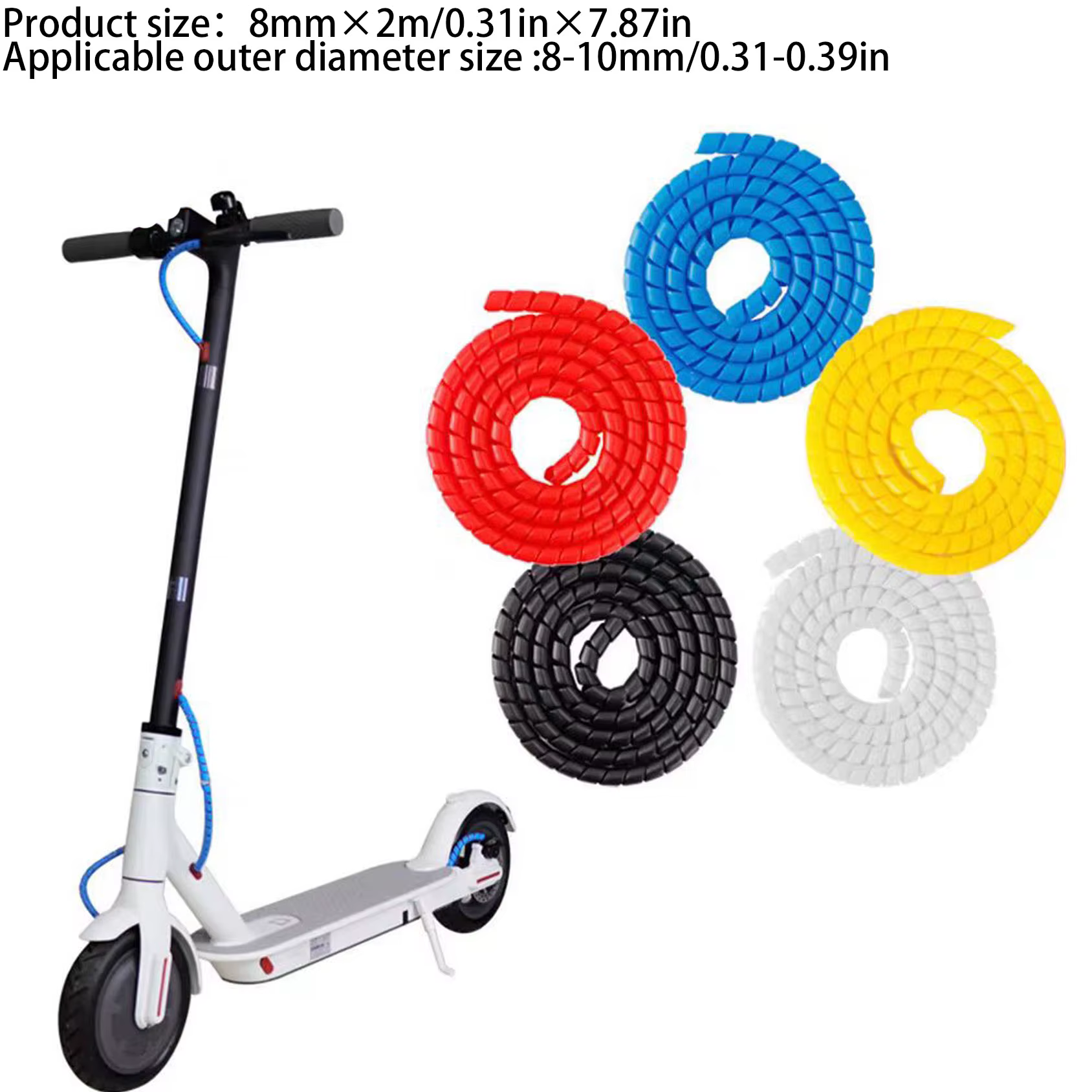 Manchon de câble en spirale de 2M