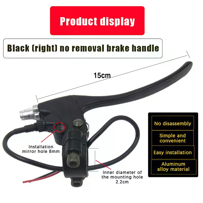1 paire de leviers de frein arrière de vélo électrique
