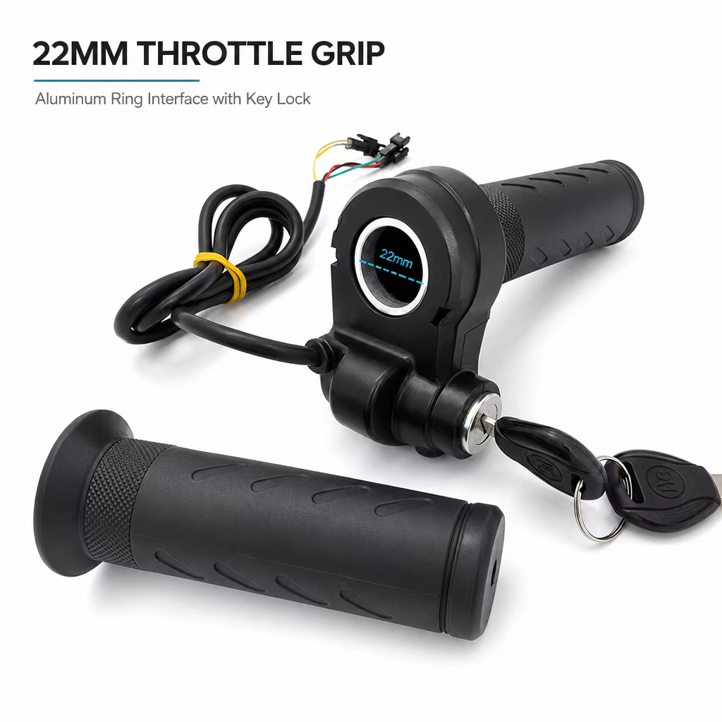 Accélérateur rotatif pour trottinette électrique avec verrouillage de contact