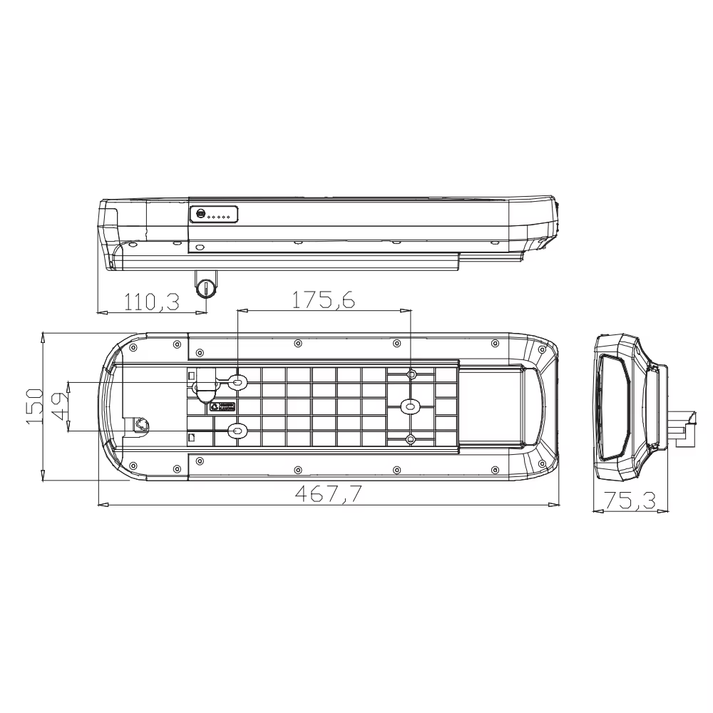 Batterie de vélo électrique Phylion pour porte-bagages arrière 36V 10.4Ah 13Ah 15Ah 17.5Ah 21Ah E-bike Joycube Wall-ES