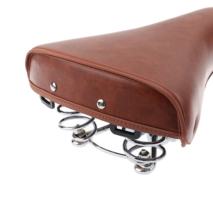 Selle de vélo rétro vintage en cuir PU