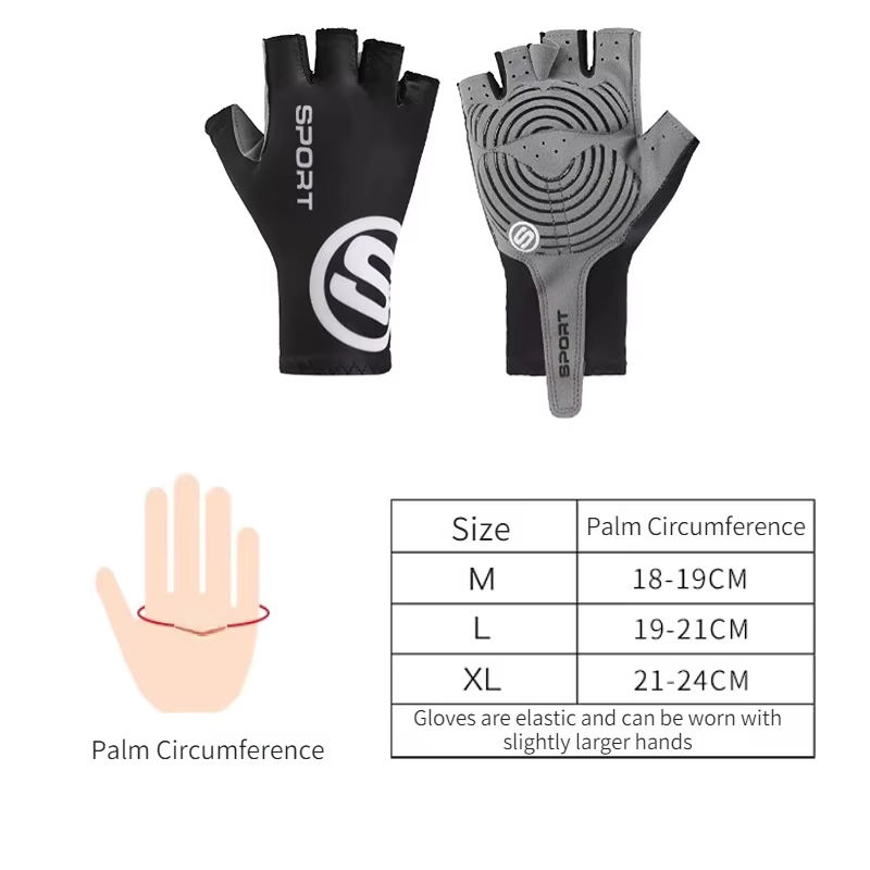 Briser le vent cyclisme demi doigt gants anti-dérapant vélo mitaines course