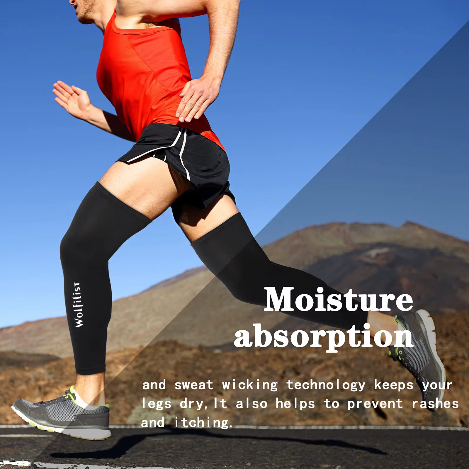 Jambières de cyclisme, manches longues thermiques, manchon de Compression de jambe complète, extensible à haute élasticité, adapté à la course à pied et au cyclisme