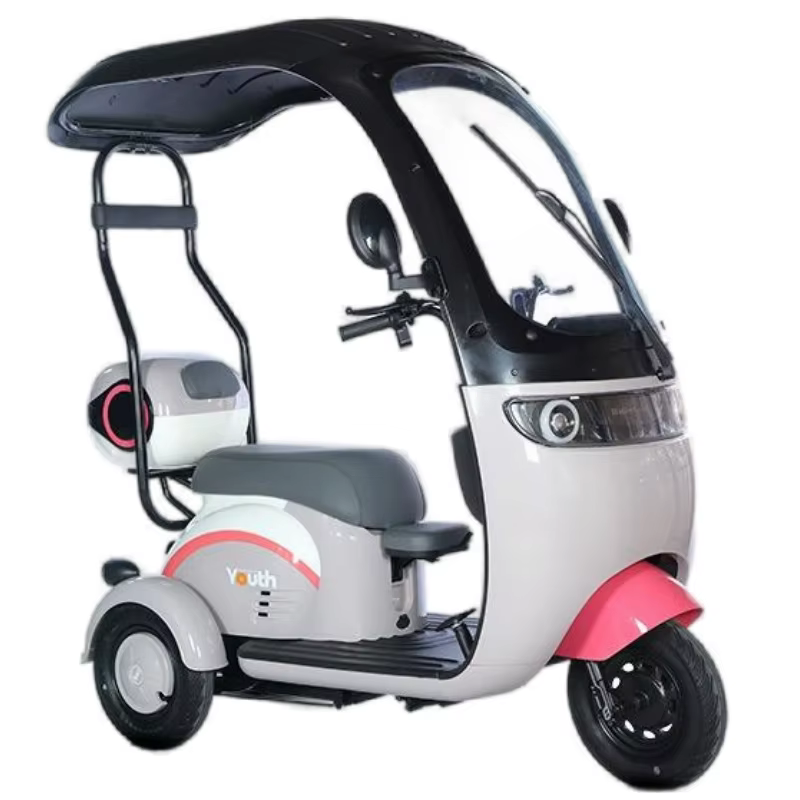 Tricycle électrique injuste pour adultes avec siège arrière