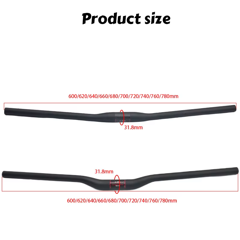 Guidon de vélo de montagne en carbone 3k en forme d'hirondelle