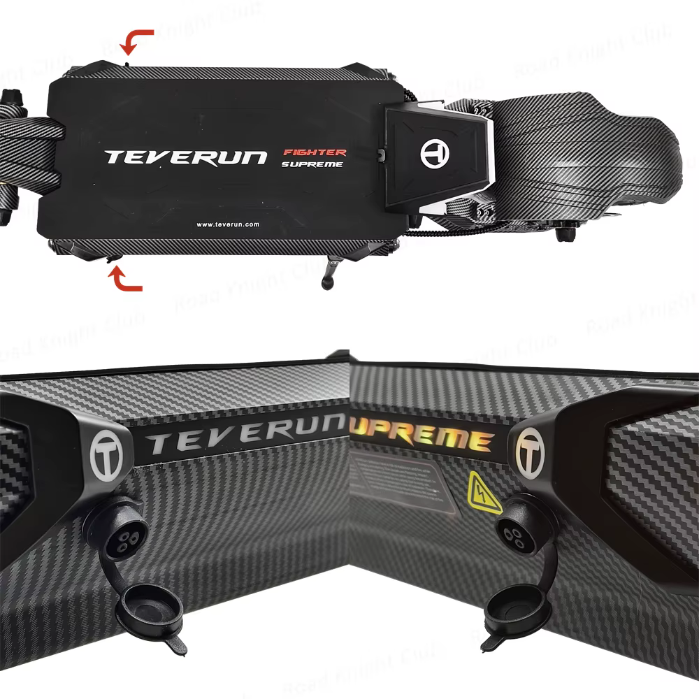 Trottinette électrique TEVERUN Fighter Supreme+ 7260R V6 2500W*2 Double moteur Batterie 72V 60Ah Écran 4 pouces Frein 4