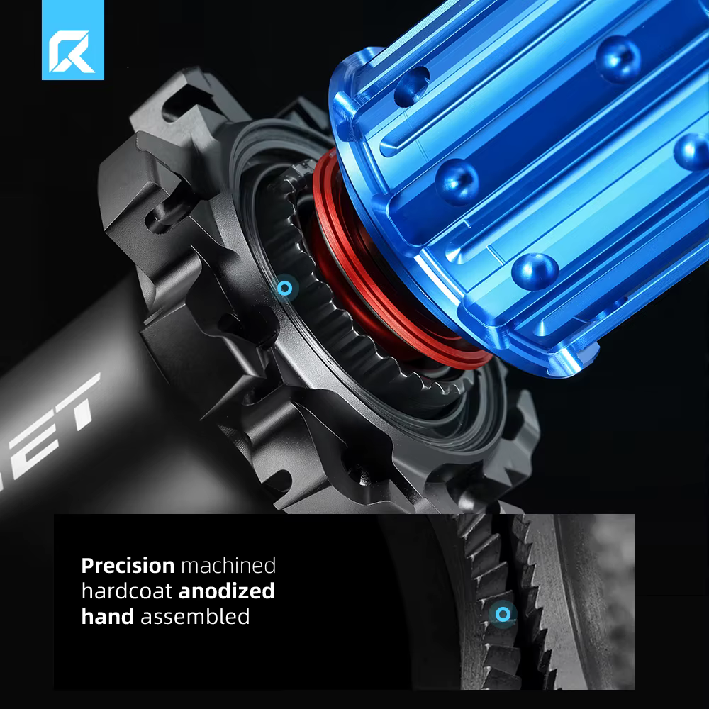 Jeu de roues en carbone RYET 1280g pour gravier