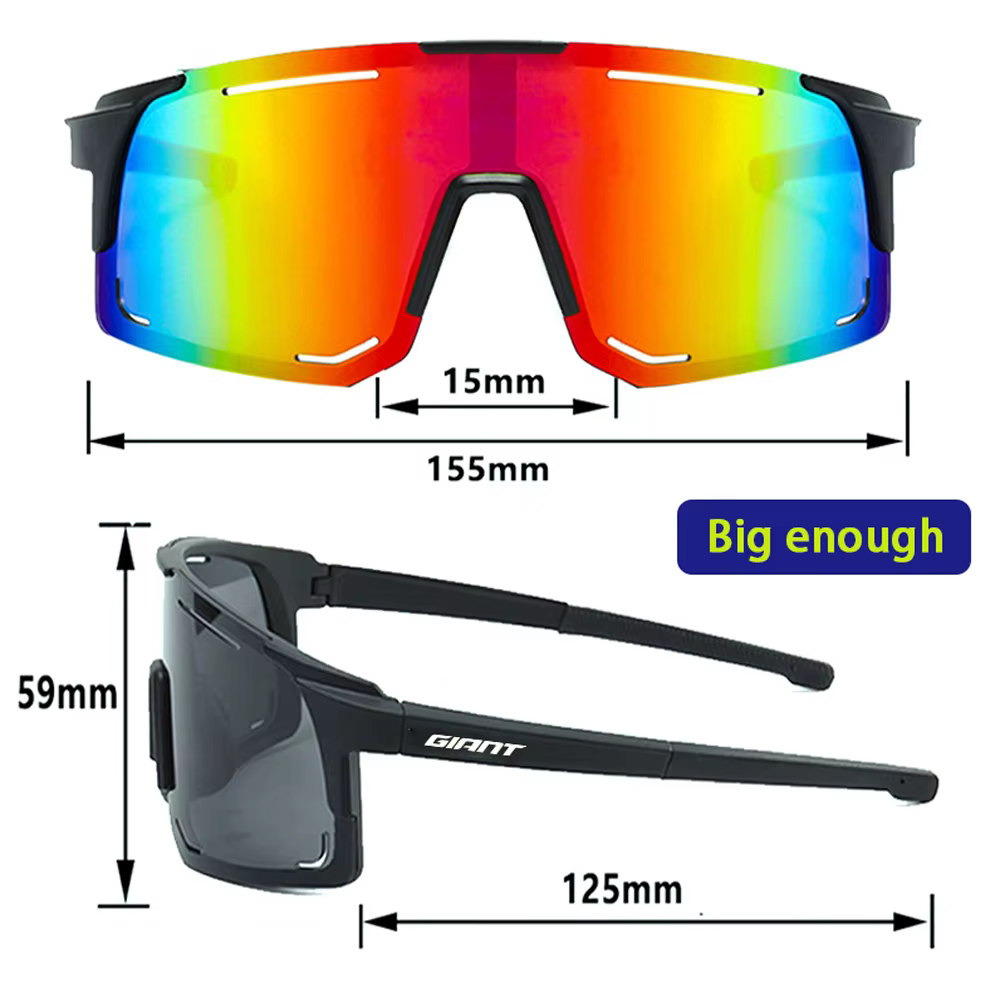 Giant 【Qualité professionnelle】 Lunettes de soleil de pêche à vélo – Protection UV