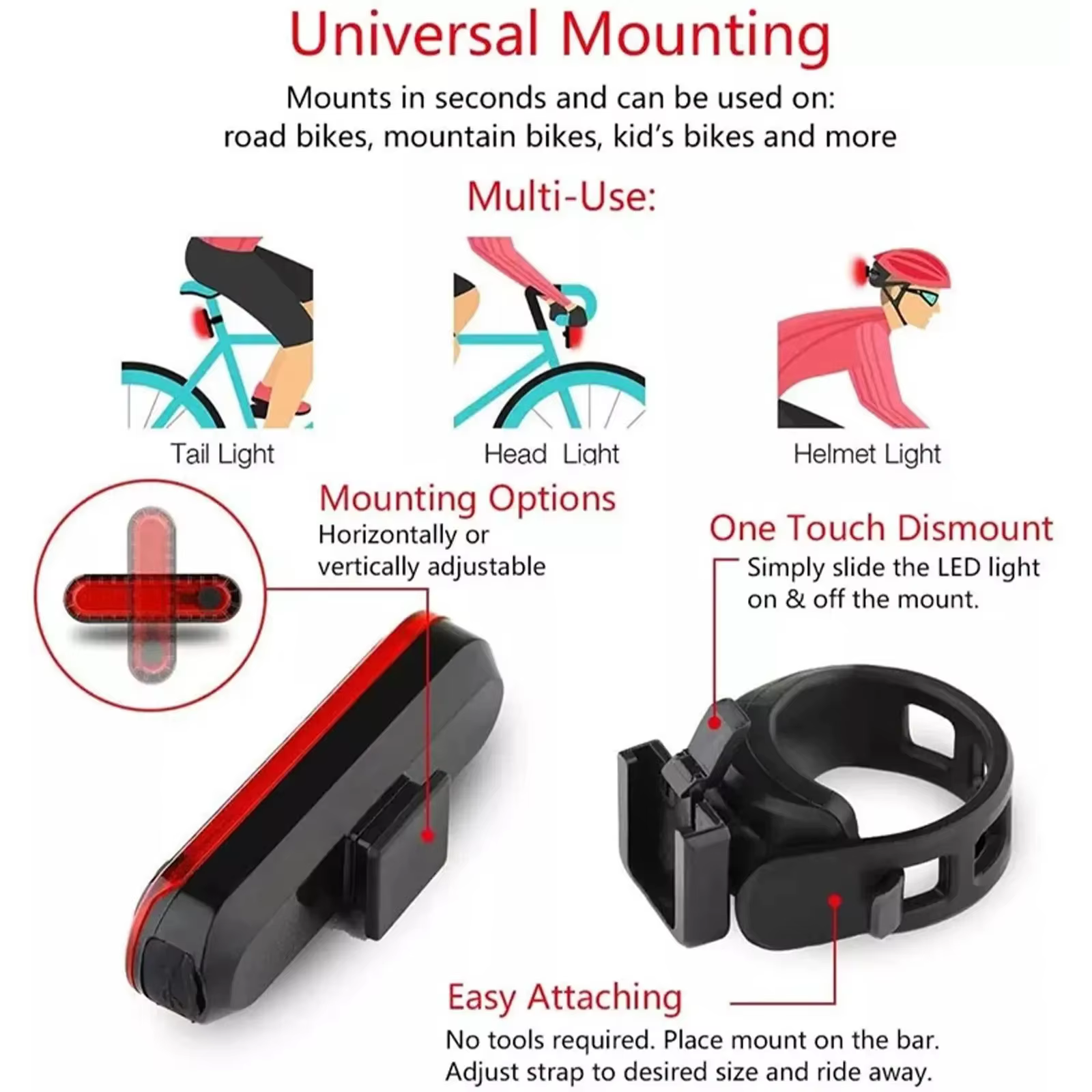 Enquêter arrière rouge ultra lumineux pour vélo
