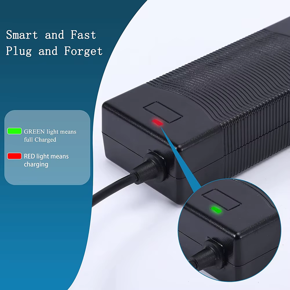 Chargeur de vélo électrique avec pipeline 42V, 3 broches XLR, pour Swagtron EB6 Fat-Tire, Heybike Citydele, angiBike, EcoaccelerStarfish DolDave Peacedove