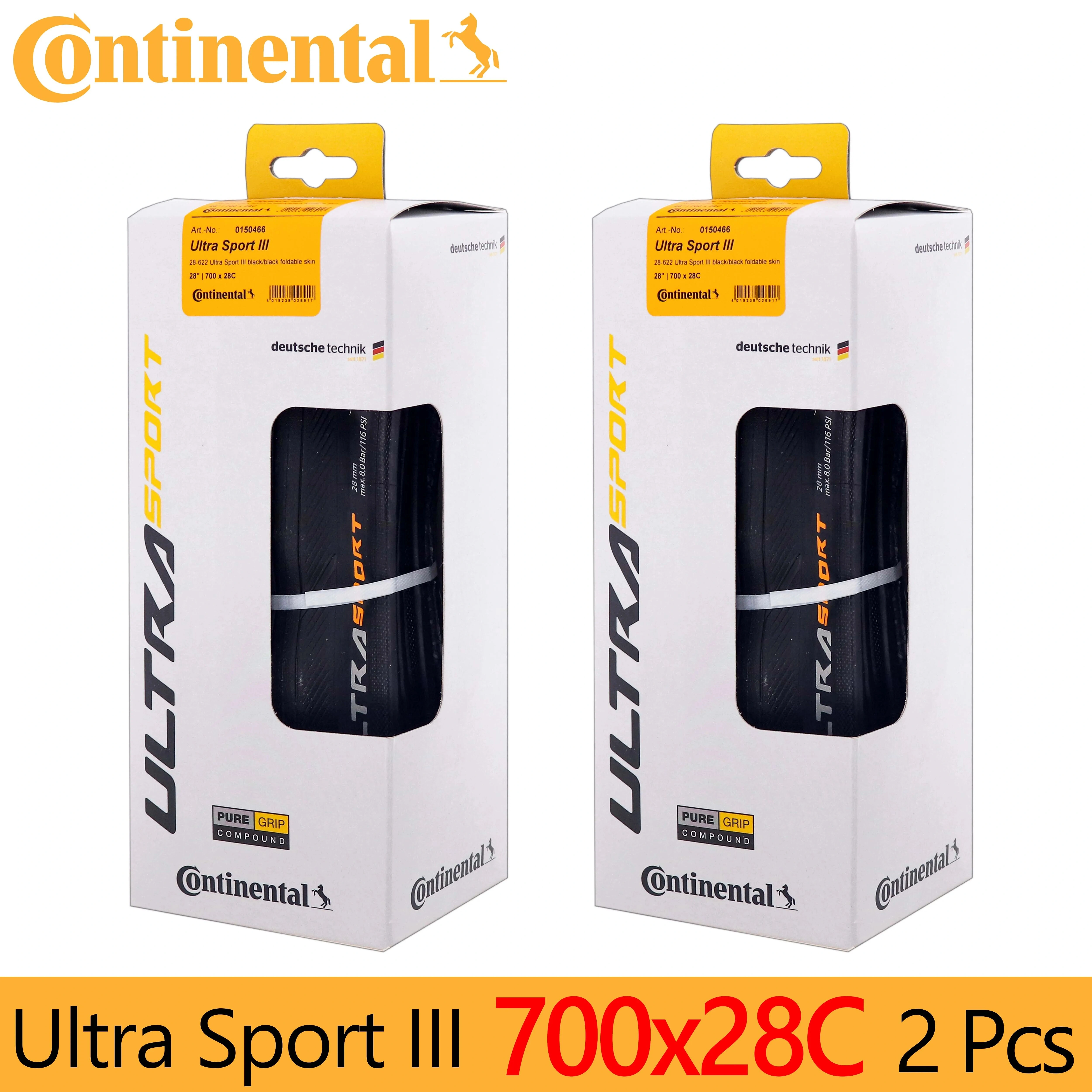 1 paire de pneus de route Continental ULTRA SPORT III 700x2 0/25/28C pneu pliable pour vélo