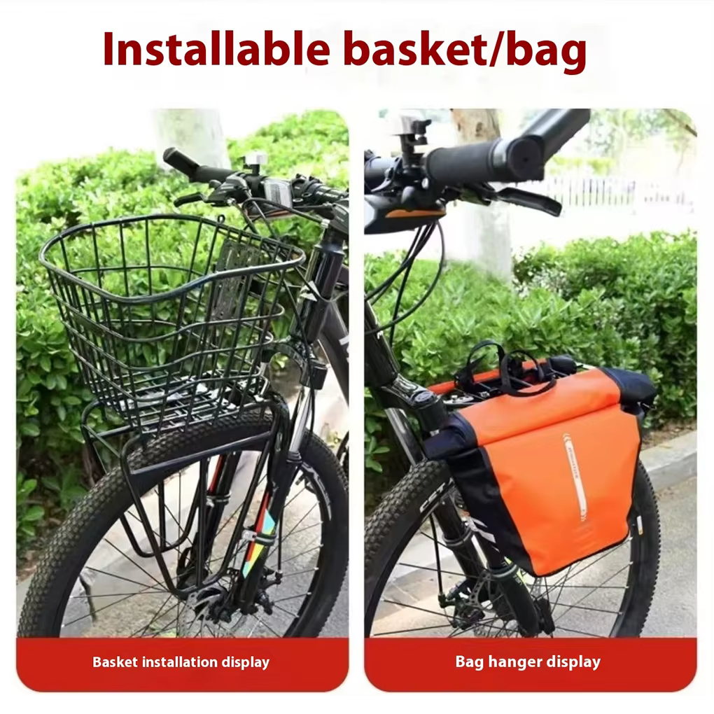 Porte-bagages avant en acier robuste de 25 kg pour vélo