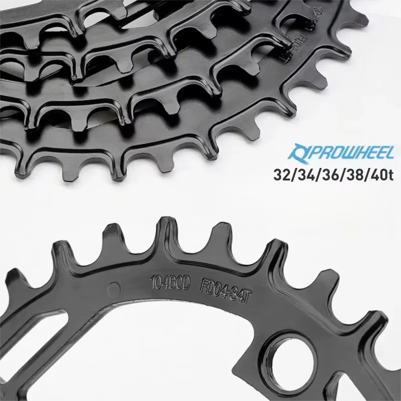 PROWHEEL 32T 34T 36T 38T 40T roue de chaîne de pignon de vélo vtt 104BCD plateau rond partie