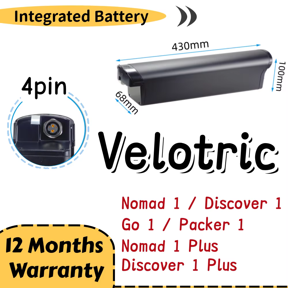 Batterie de vélo électrique Li-ion Velotric Nomad 1 Discover 1 48V 10.4Ah 12Ah 14Ah 15Ah
