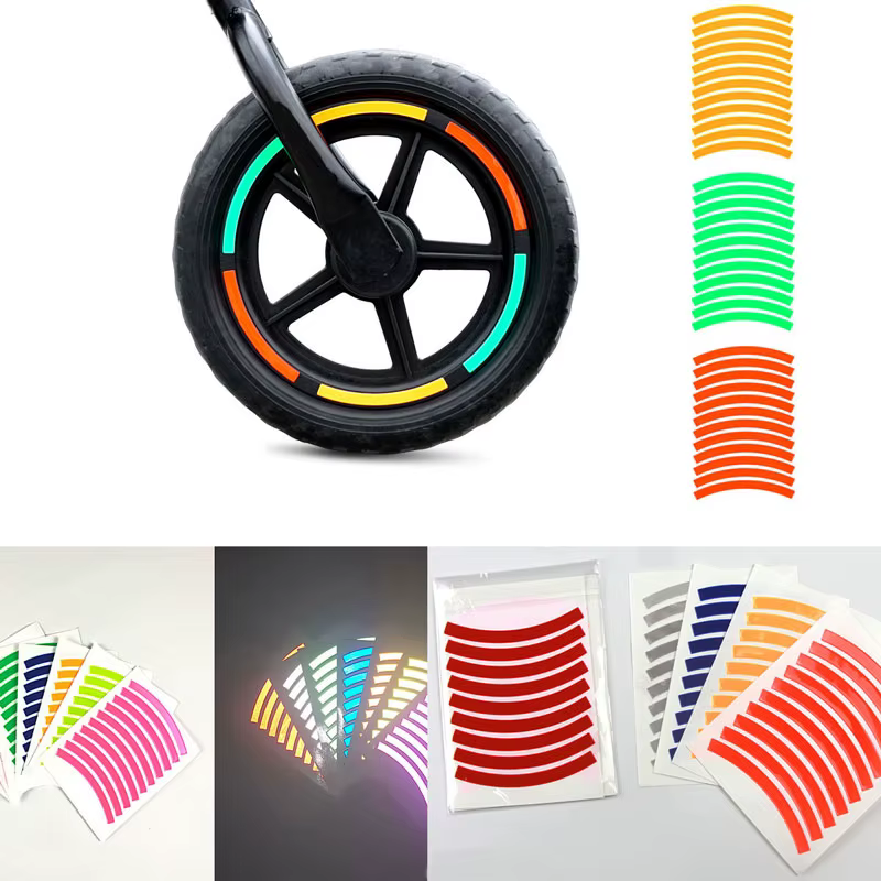 Autocollant réfléchissant coloré pour pneus