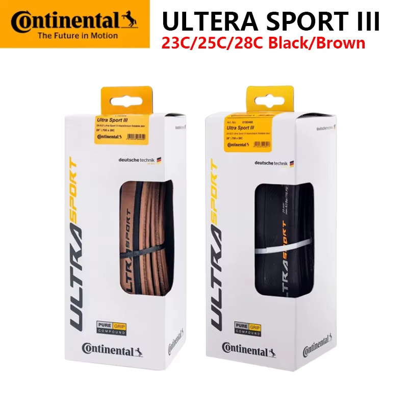 Continental ULTRA SPORT III pneu Original véhicule de route pliant Anti-crevaison pneus de vélo 700x23c/700x25c/700x28c noir/café