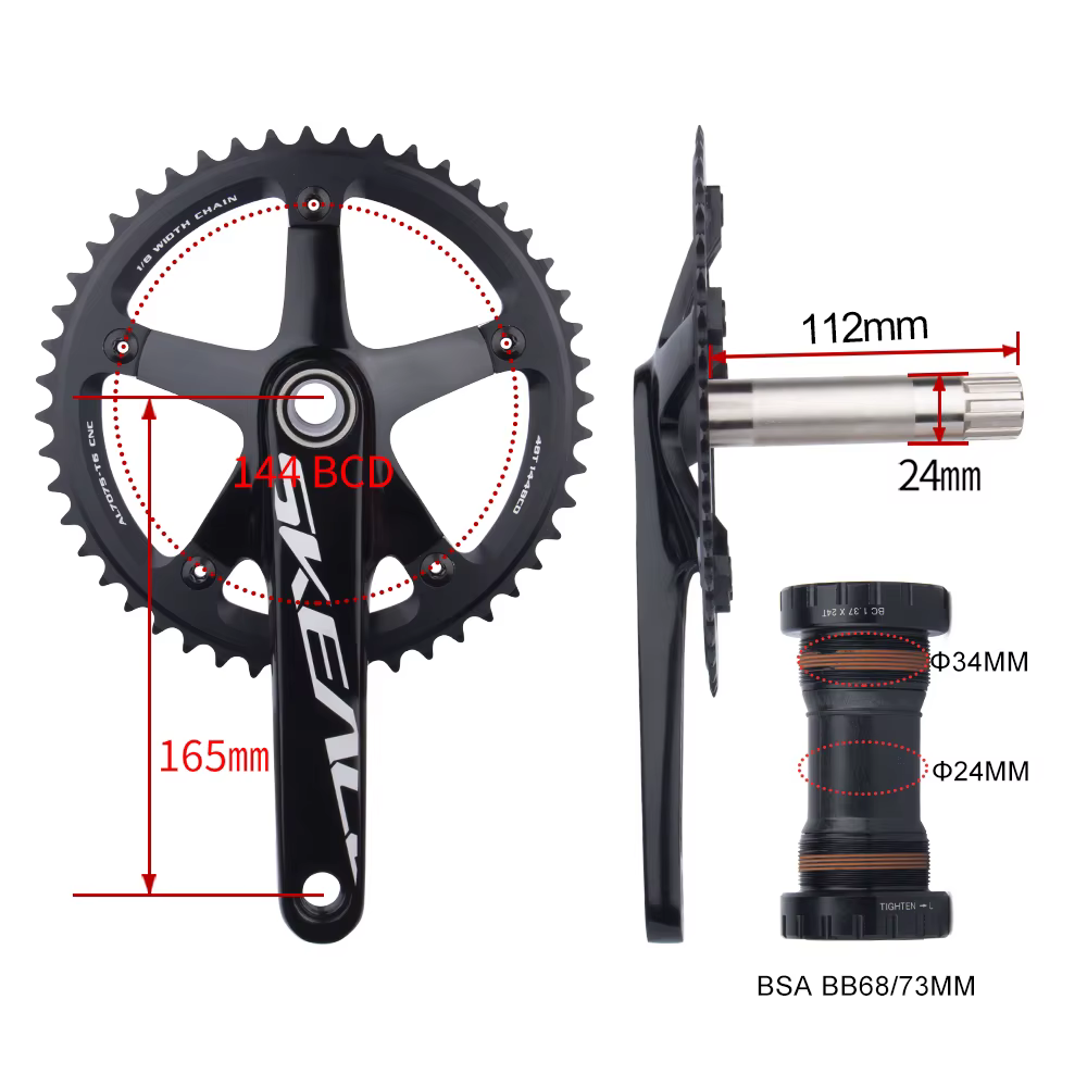 VIARON – pédalier 48T/49T à trou circulaire simple
