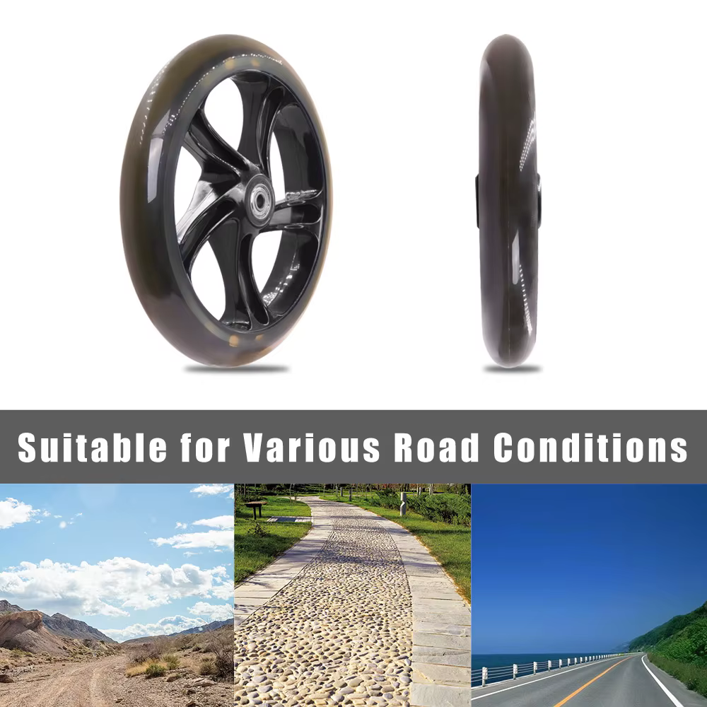 1/2pc roues solides 200mm Scooter adulte pour rasoir et trottinettes adultes avec ABEC 7 roulements