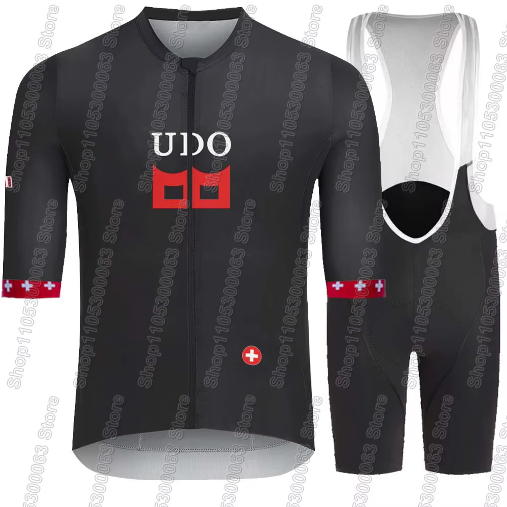 Ensemble Maillot et Cuissard de Cyclisme Équipe Tudorful 2026 – Tenue de Vélo Suisse d'Été pour Route et VTT