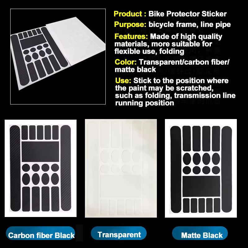 Autocollant imperméable pour cadre de vélo, film de protection