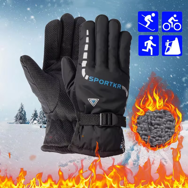 Gants de cyclisme d'hiver imperméables et antidérapants